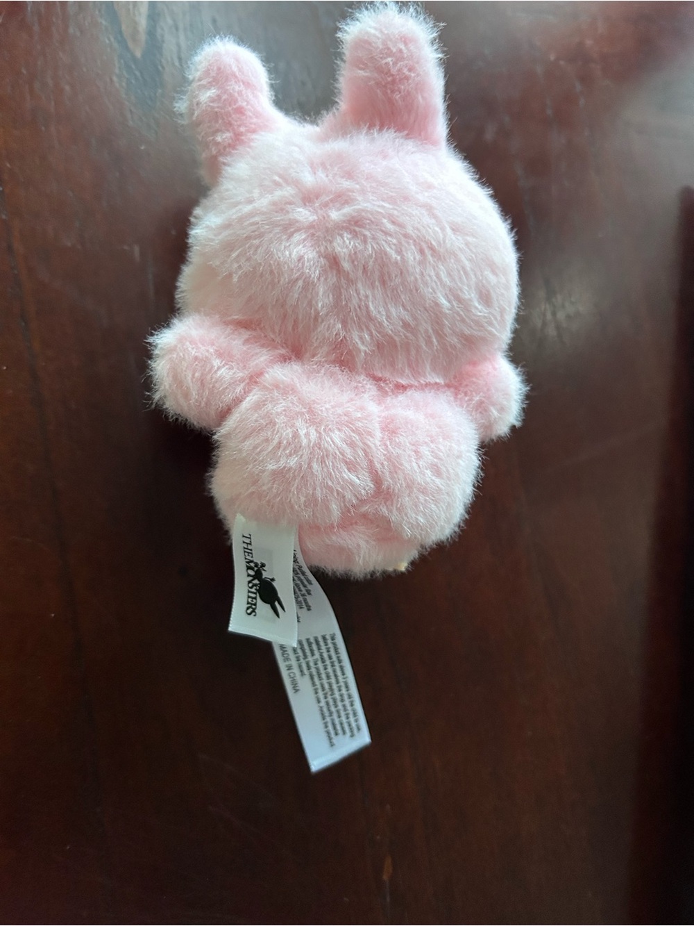 Pink Fuzzy Monster Keychain Plush - Picture 3 of 6